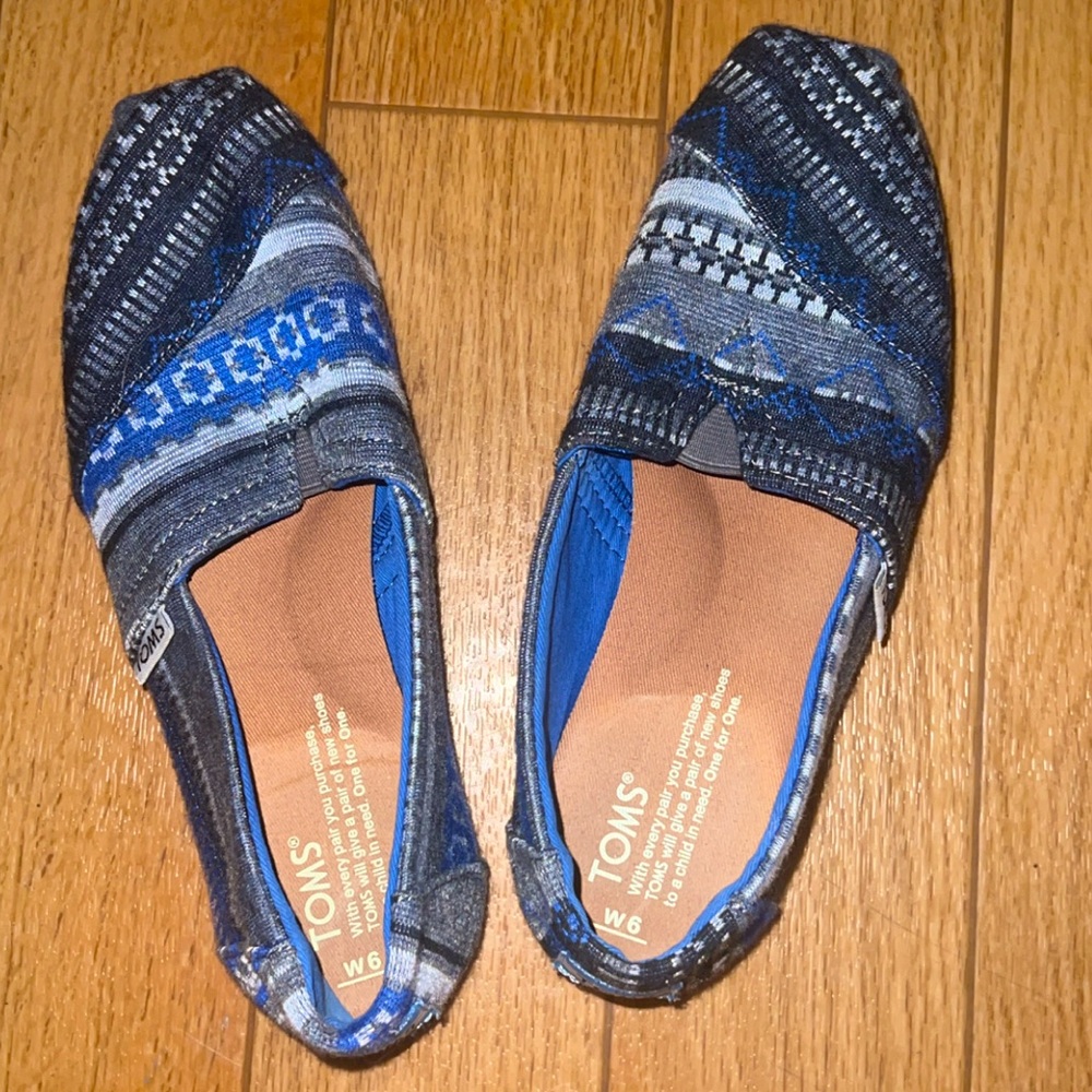 TOMS Denim Blue Slip-Ons